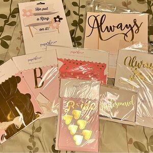 Bridal Party Decoration Set - Gold and Pink